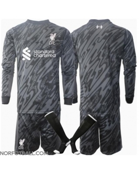 Billige Fotballdrakt Liverpool Keeper Replika Hjemmedraktsett Barn 2024-25 Langermet (med bukser)